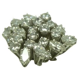 Autre Marque Franco Pianegonda Diamantring aus 18 Karat Weißgold Gold hardware