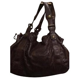 Bolso de mano Gerard Darel de Pitón Marrón Oscuro Marrón oscuro