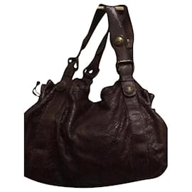 Sac à main Gerard Darel en Python Marron Foncé Marron foncé
