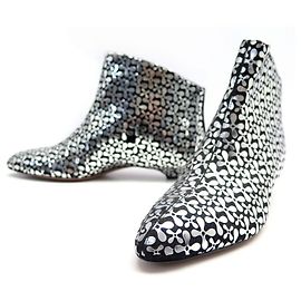 Alaïa NINE ALAIA SHOES ANKLE BOOTS FLOWER PATTERN IN LEATHER 37.5 SUEDE BOOTS SHOES Other