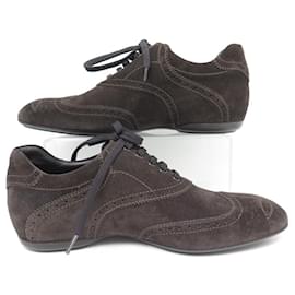 Louis Vuitton-NEW LOUIS VUITTON BASKETS EXPLORER SHOES 5 39 BROWN SUEDE BOX SHOES-Brown