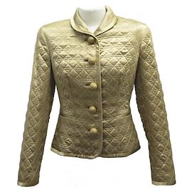 NEW CHRISTIAN DIOR CANAGE JACKET M 40 SILK JACKET COAT Golden