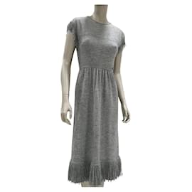 Chanel-CHANEL Paris-Dallas Fringe Dress Sz.36-Grey