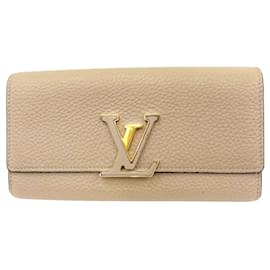 Louis Vuitton-Louis Vuitton Portefeuille capucines-Beige