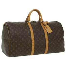 Louis Vuitton-Louis Vuitton Monograma Keepall 55 Boston Bag M41424 LV Autenticação hs1659-Outro