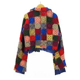 Comme Des Garcons-*COMME des GARCONS Giacca Comme Comcons in maglia patchwork tagliata-Multicolore