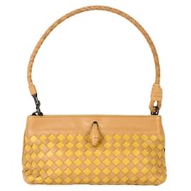 Bottega Veneta-*[Bottega Veneta] BOTTEGA VENETA Intrechart Handbag Brown Yellow Pouch-Brown,Yellow