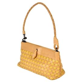 Bottega Veneta-*[Bottega Veneta] BOTTEGA VENETA Intrechart Handbag Brown Yellow Pouch-Brown,Yellow