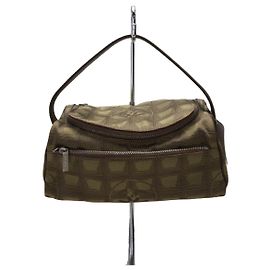 *CHANEL Estuche Vanity Canvas Caqui Caqui