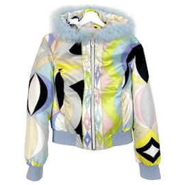 Emilio Pucci Puffer jacket Pink White Blue Green Cream Yellow