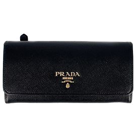Prada Black Saffiano Wallet Large Black