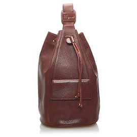 Salvatore Ferragamo Bolsa crossbody de couro com cordão DF-21 5692 Marrom