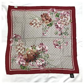 Gucci-GG Floral Bloom Scarf-Brown