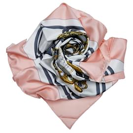 Hermès-Brides De Gala Silk Scarf-Pink