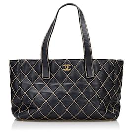 Chanel-CC Wild Stitch Handbag-Black