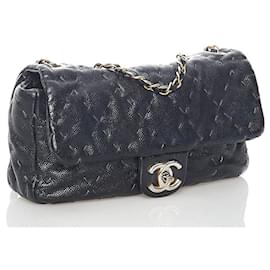 Chanel-Caviar Wild Stitch Flap Bag-Black