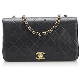 Chanel-Matelasse Flap Chain Bag-Black