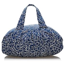 Chanel-Coco x No5 Pattern Boston Bag-Blue