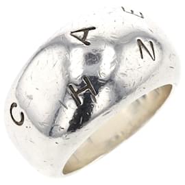 Chanel-Domed Logo Ring-Silvery
