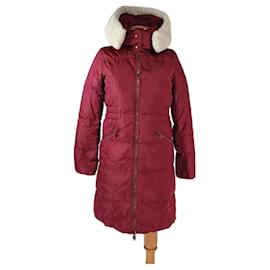 Coach Puffer Jacket Burgundy Dark red