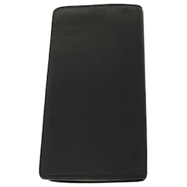 Louis Vuitton-LOUIS VUITTON Damier Anfini Long Wallet Black N63010 LV Auth ki2624-Black