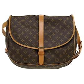 Louis Vuitton-Louis Vuitton Monograma Saumur 35 Bolsa de ombro M42254 LV Auth jk3013-Monograma