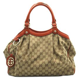 Gucci GG Canvas Sukey Handtasche Beige