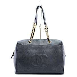Chanel-Grand Shopping caviar leather tote bag-Black