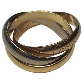 Cartier Trinity Ring 18K Yellow Gold Size 50 Gold hardware