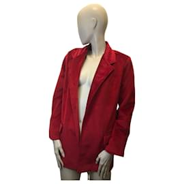 Autre Marque-Van Palma short velvet jacket-Red