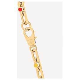 Louis Vuitton LV x YK LV Edge Painted Dots Necklace, Gold, One Size