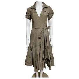 Diane Von Furstenberg DvF vintage Robe portefeuille Taffy style Safari Kaki