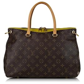 Louis Vuitton-Louis Vuitton Brown Monogram Pallas MM -Brown,Yellow