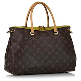 Louis Vuitton-Louis Vuitton Brown Monogram Pallas MM -Brown,Yellow