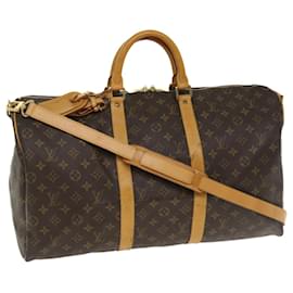 Louis Vuitton-Louis Vuitton Monograma Keepall Bandouliere 50 Boston Bag M41416 LV Auth tp625-Outro