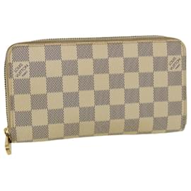 Louis Vuitton-LOUIS VUITTON Damier Azur Zippy Wallet Portafoglio lungo N60019 LV Auth th3255-Altro