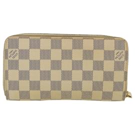 Louis Vuitton-LOUIS VUITTON Damier Azur Zippy Wallet Portafoglio lungo N60019 LV Auth th3255-Altro