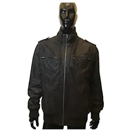 Autre Marque-Leather jacket-Dark brown