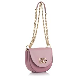 Dolce & Gabbana-Dolce&Gabbana Pink Wifi Leather Shoulder Bag-Pink