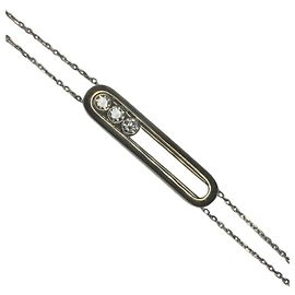 Pulsera Messika Classic Move de Oro Blanco y Diamantes Hardware de plata
