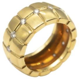 Anello De Beers in oro giallo 18K e diamanti Gold hardware
