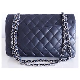 Chanel-Chanel Classic bag medium lambskin-Navy blue