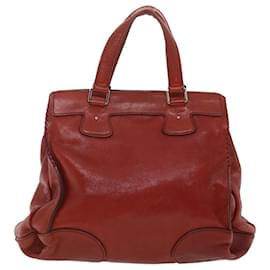 Céline-CELINE Shoulder Bag Leather Red Auth th3254-Red