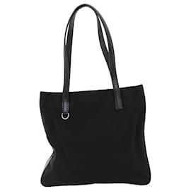 Prada-PRADA Tote Bag Nylon Black Auth yk5747-Black