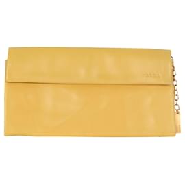 Prada-Prada Envelope Clutch-Yellow