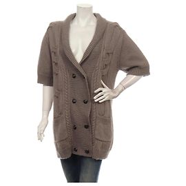 Cardigan Samsoe & Samsoe Cinza Lã Cinza