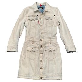 Robe Dsquared2 Bleu Ciel en Coton Bleu clair