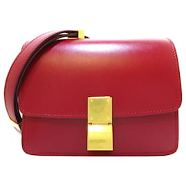 Céline-Celine Red Small Classic Box Bag-Red