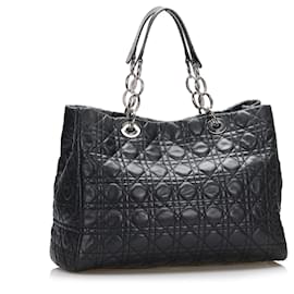 Dior-Dior Black Large Lady Dior Soft Tote-Black