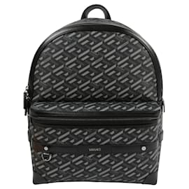 Versace-Mochila Signature Versace La Greca-Preto